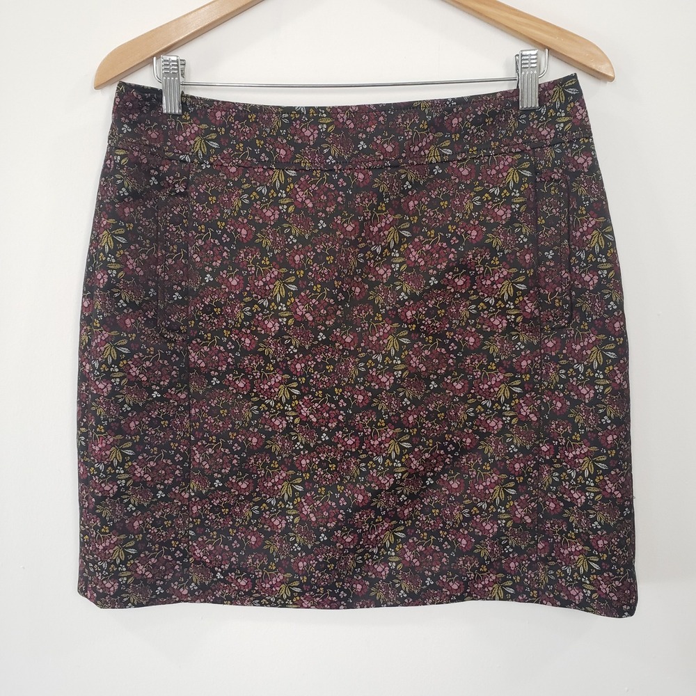 LOFT Women Floral Print A Line Skirt Size 10‎ Feminine Cottagecore Garden Casual